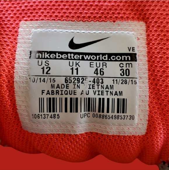 Nike Zoom Pegasus 31 Men’s Size 12 Dark Gray/Orange  Running Shoes - Picture 12 of 14